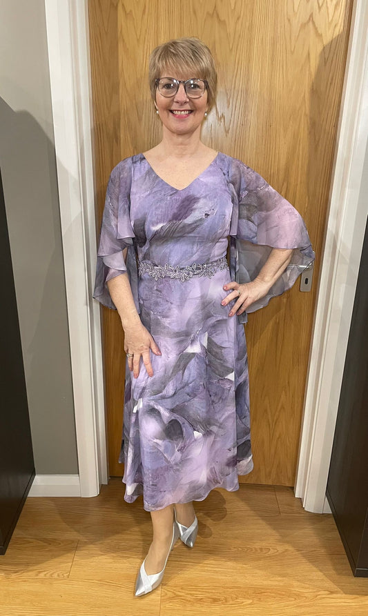 Lizabella Purple/Lilac Floral Dress