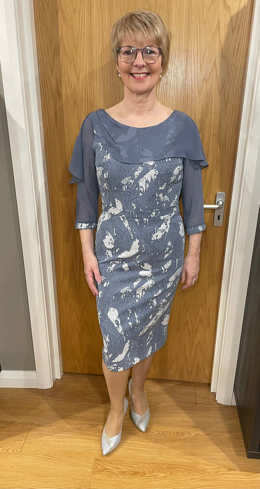 Lizabella Blue/Grey Dress