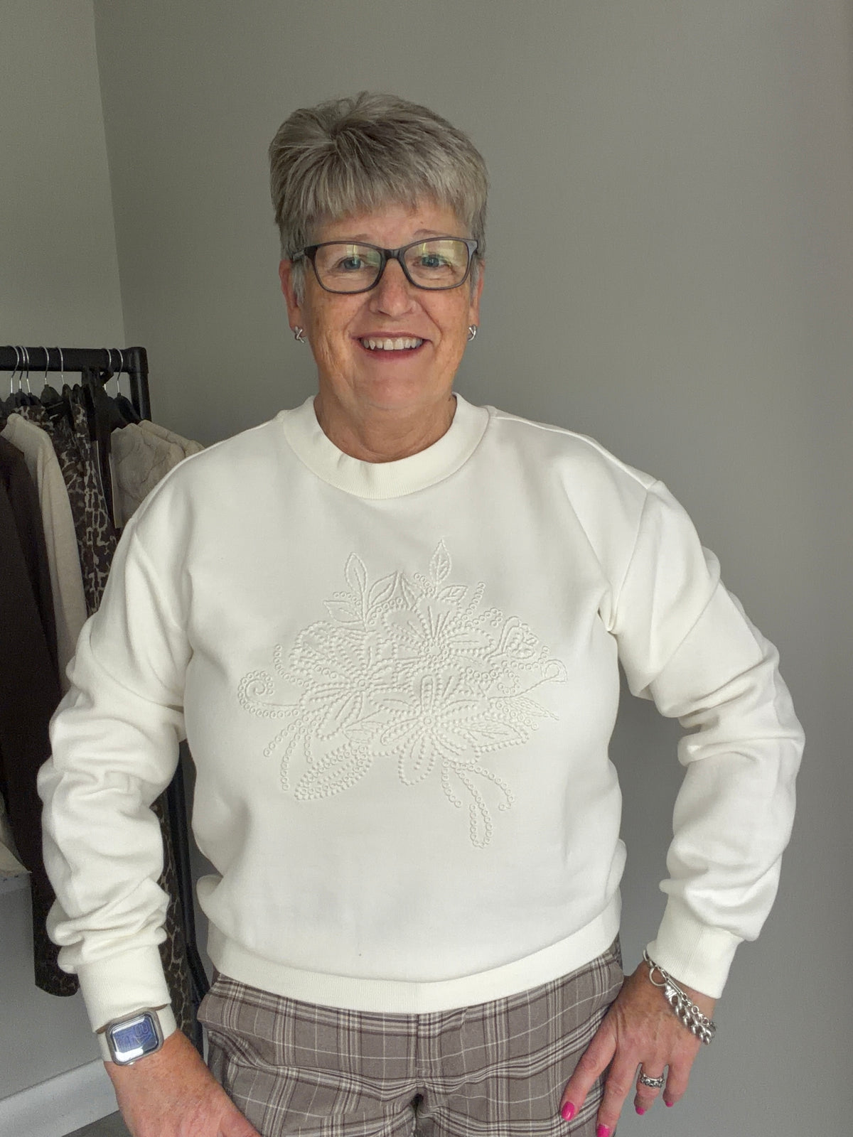 Kaffe KAdeliva Cream Sweatshirt
