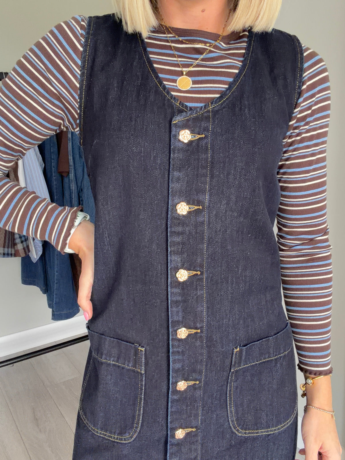 Rant & Rave Helena Dark Indigo Denim Dress