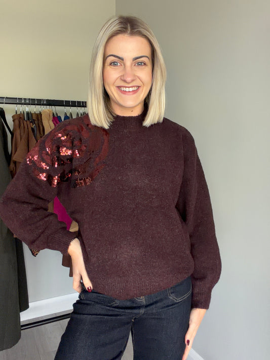 Rant & Rave Sarah Burgundy Jumper