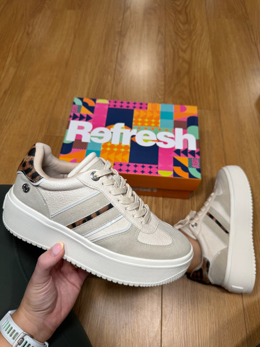Refresh Beige Platform Trainer