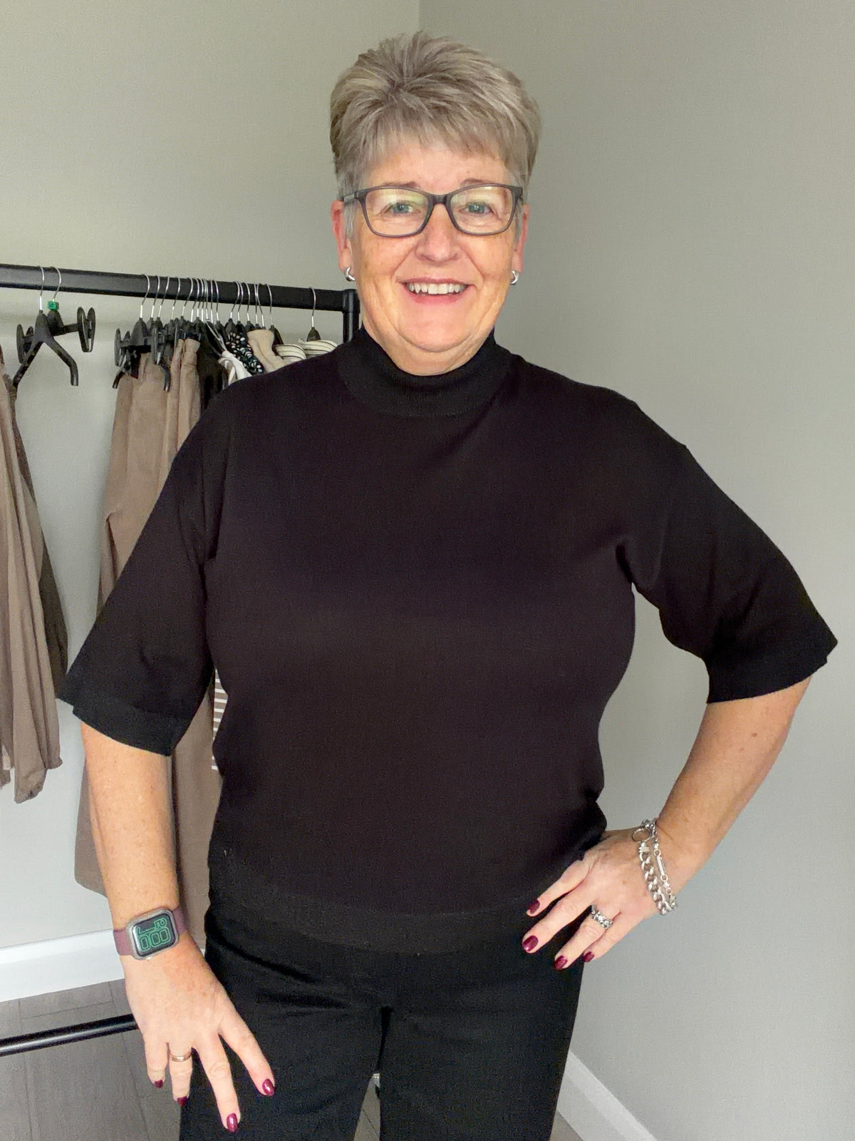 Kaffe KAliva Black Lurex Jumper