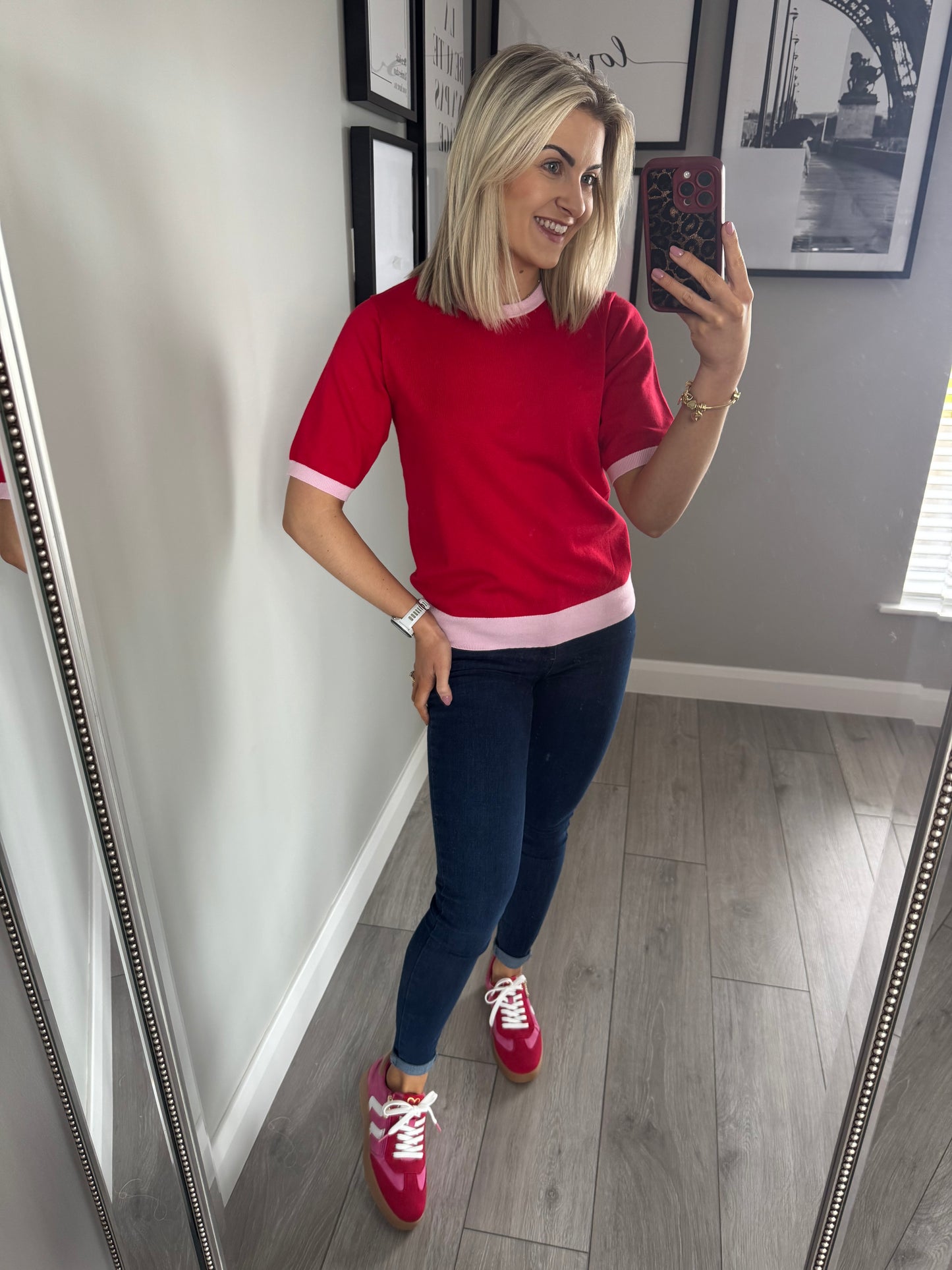 Freequent Red/Sweet Lilac Jumper