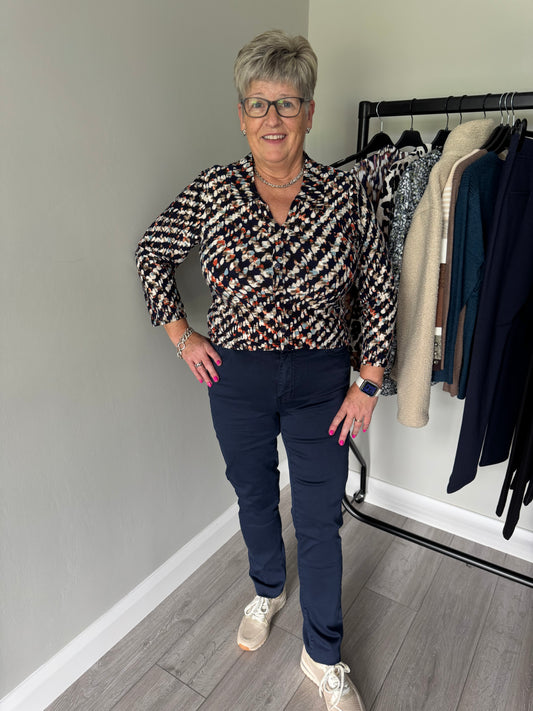Claudia C Navy Trouser