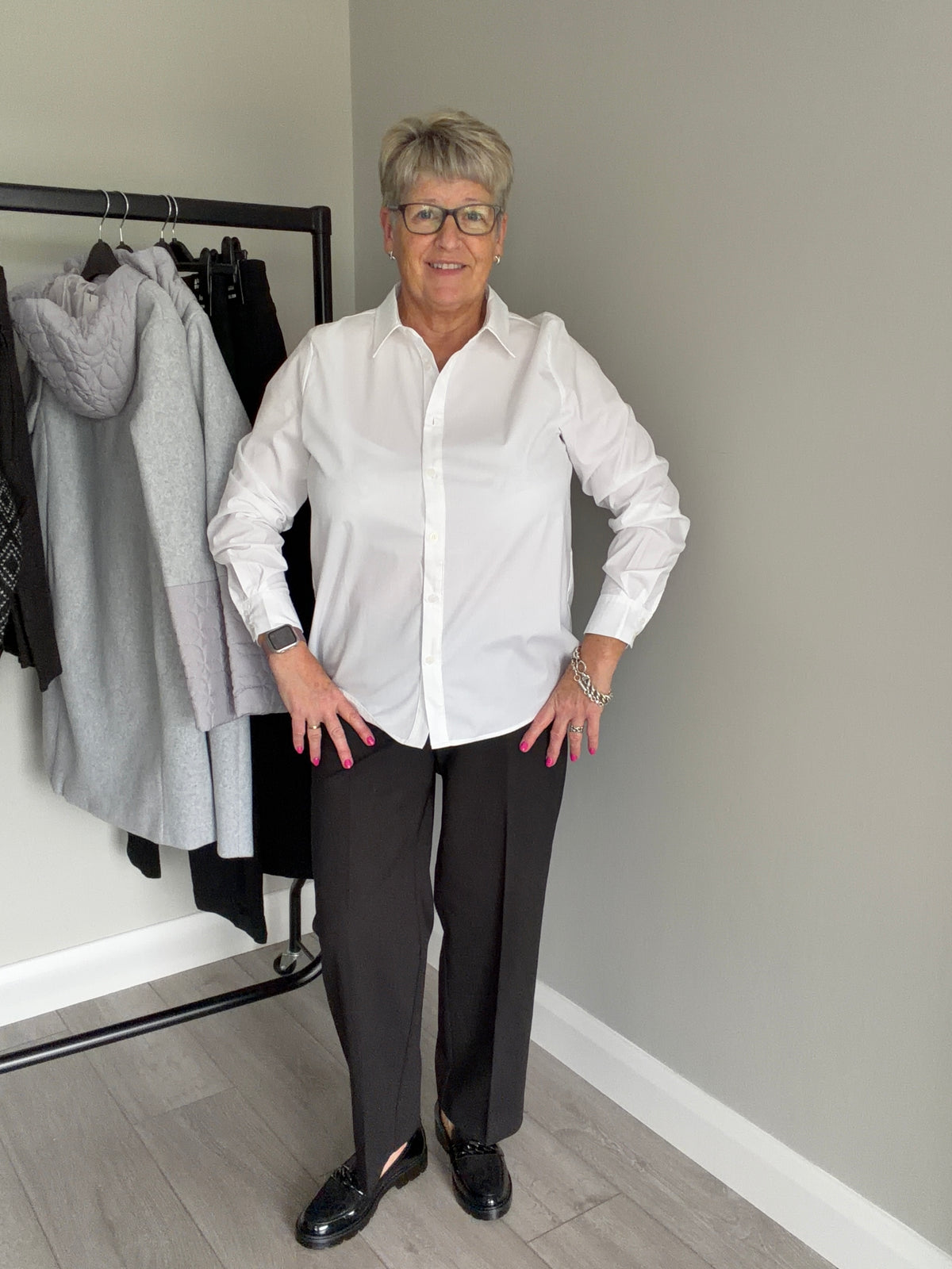 Freequent Black Cropped Smart Trousers