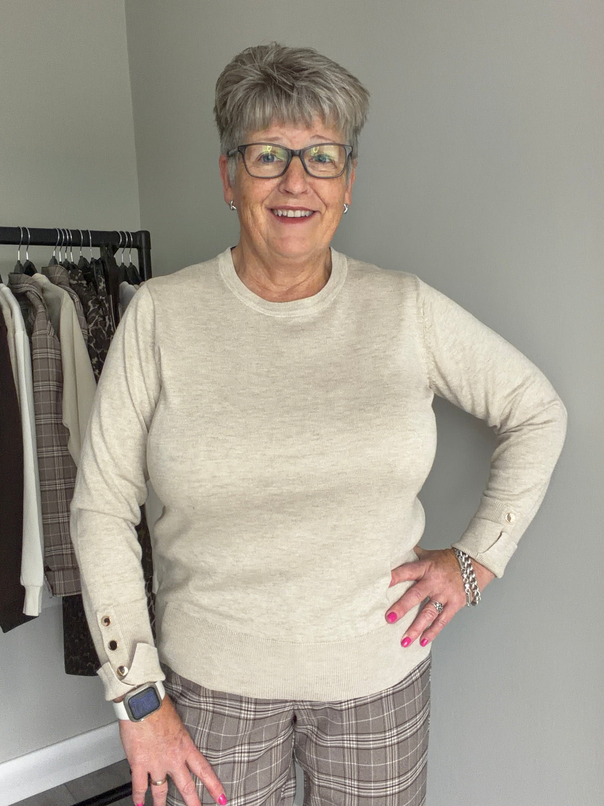 Freequent Moonbeam Round Neck Pullover