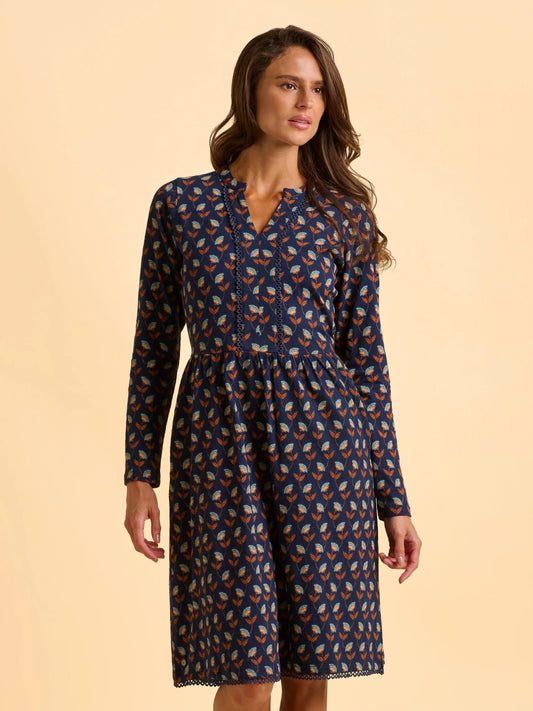 Brakeburn Rowan Navy Dress