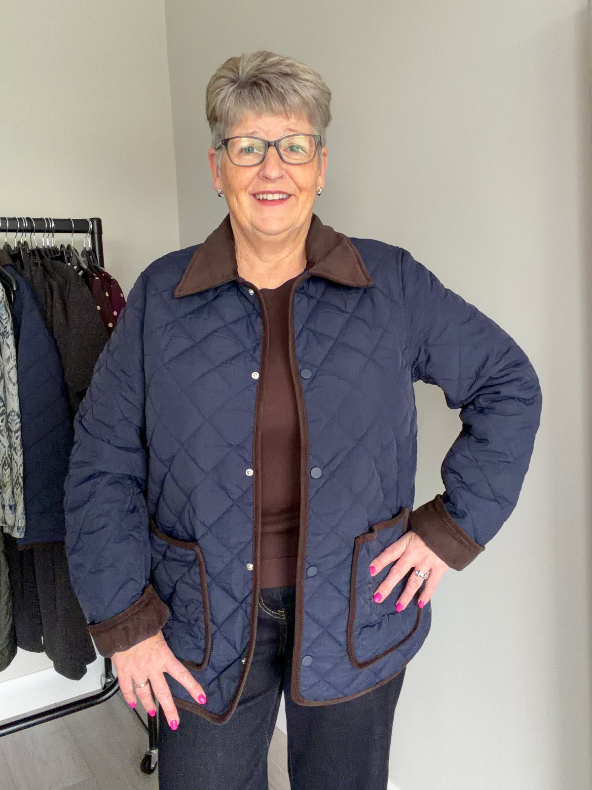 Freequent Navy/Brown Coat