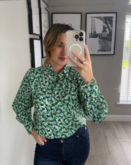 Rant & Rave Jasleen Green Blouse
