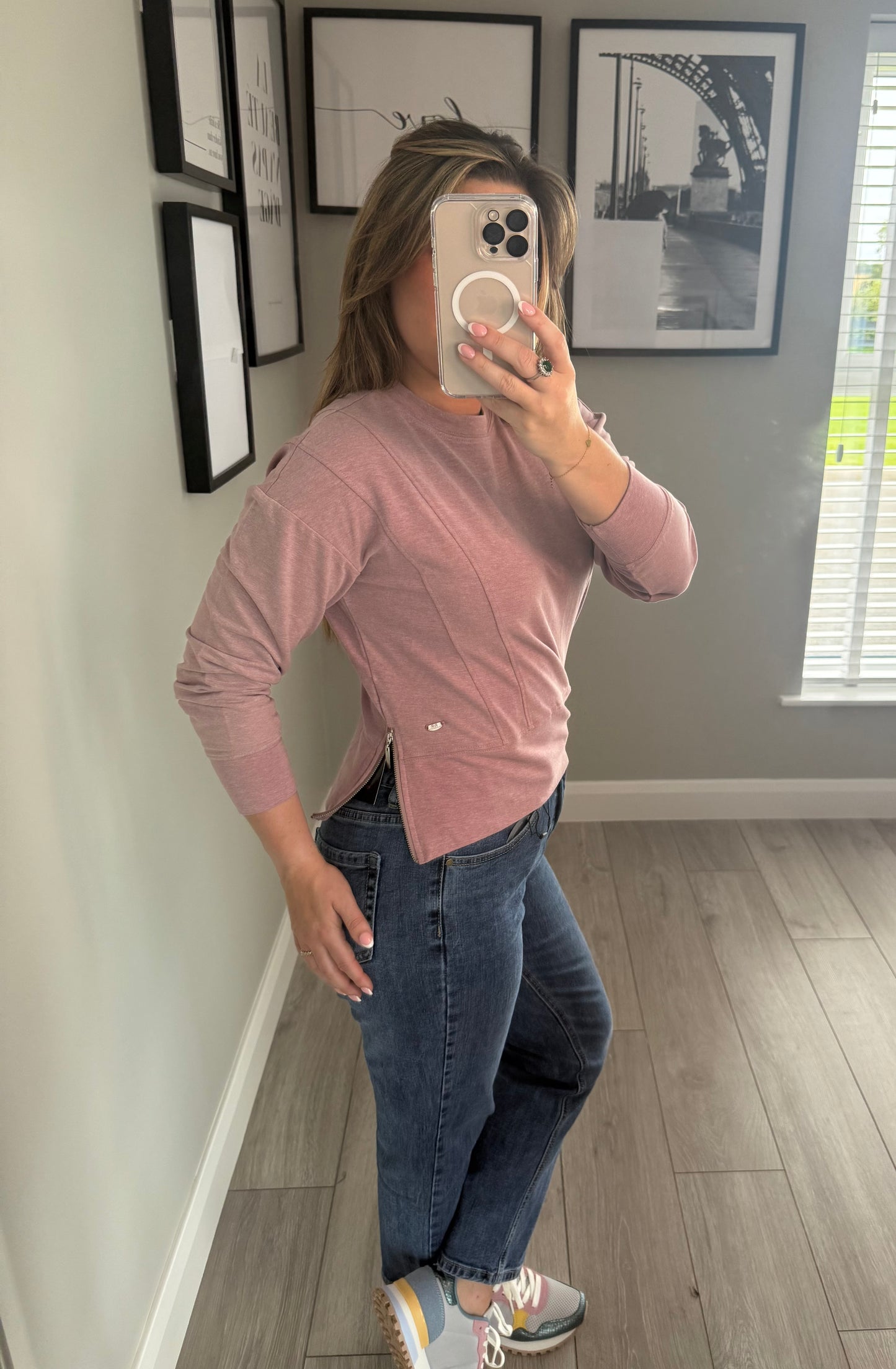 Relax & Renew Mya Pink Long Sleeve Top
