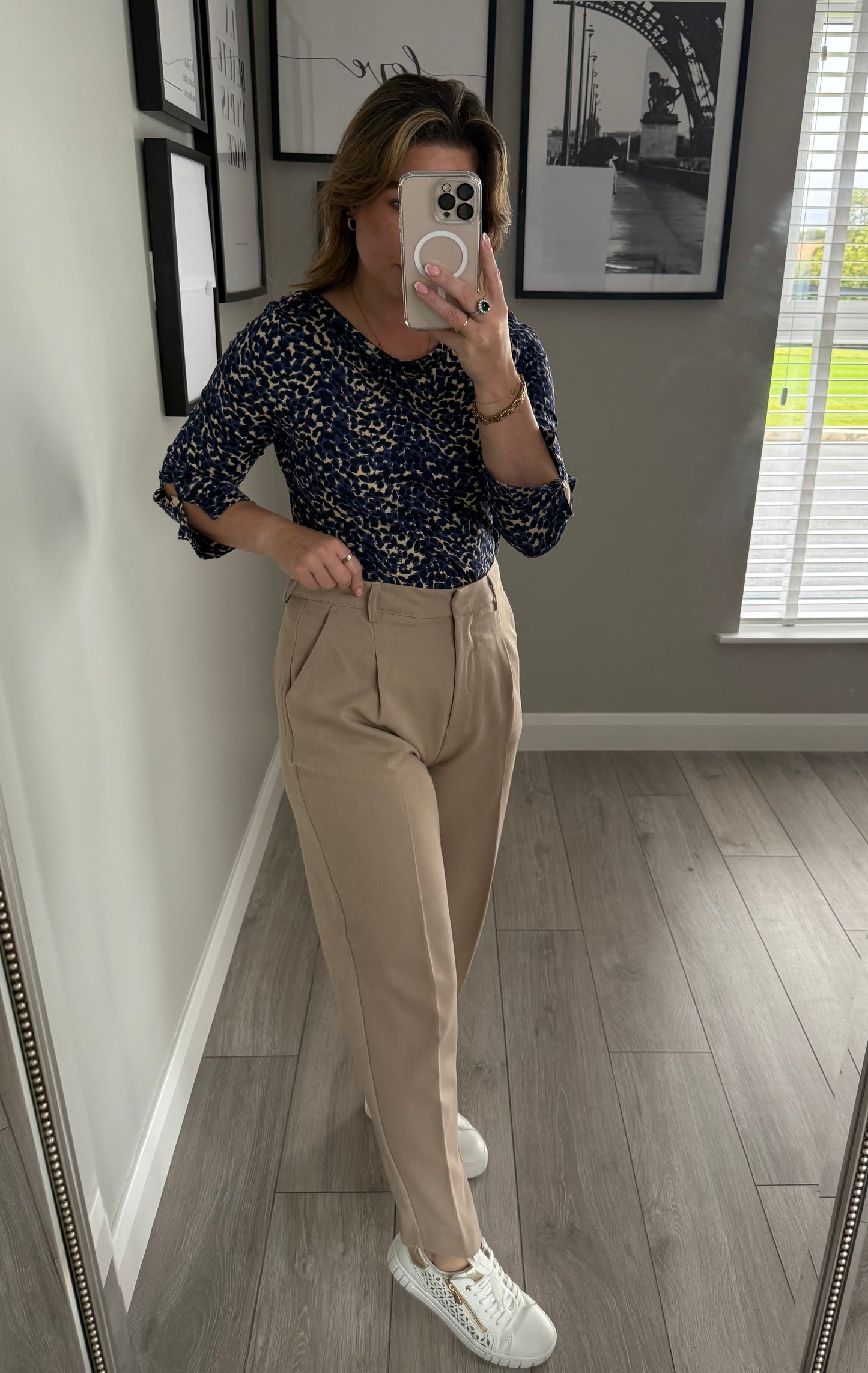 Freequent Beige/Taupe Trousers