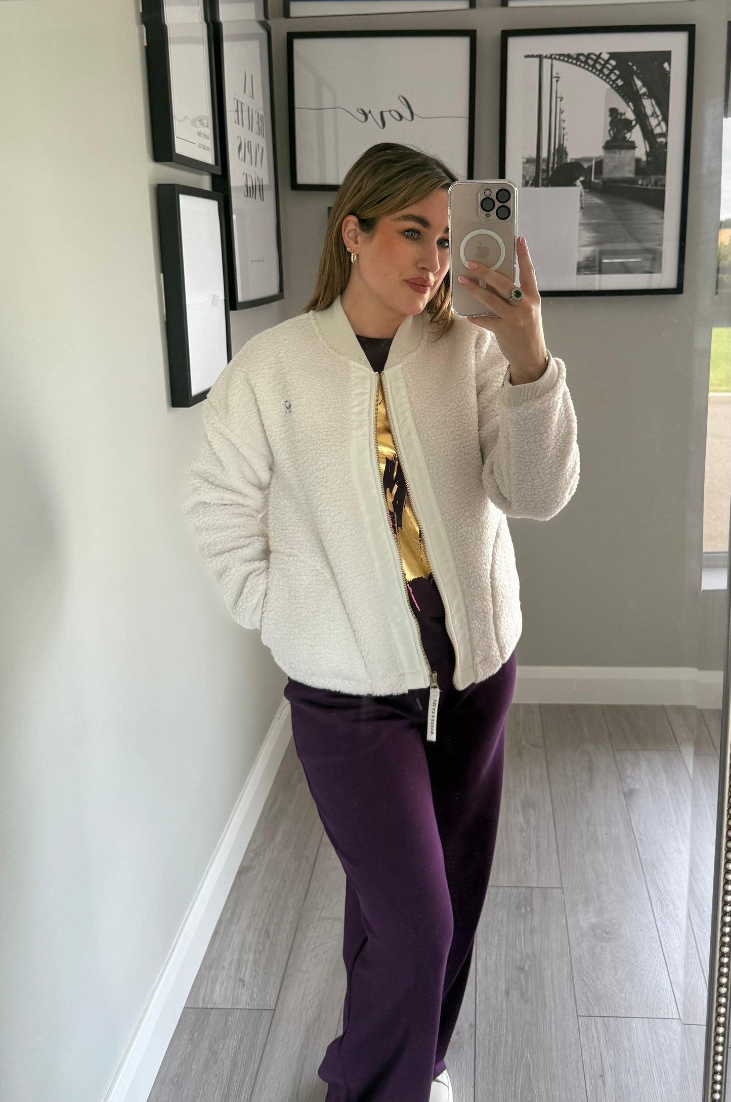Relax & Renew Heidi Cream Borg Bomber