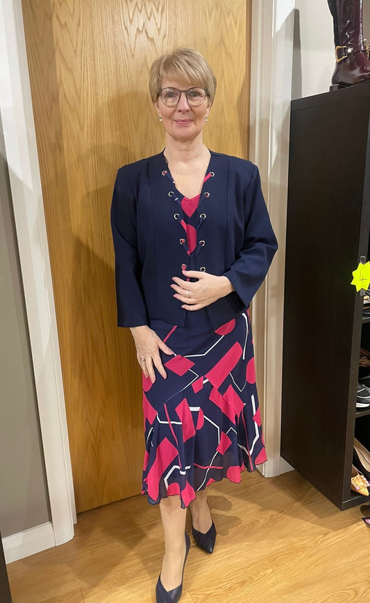 Glitz Navy/Cerise Two Piece