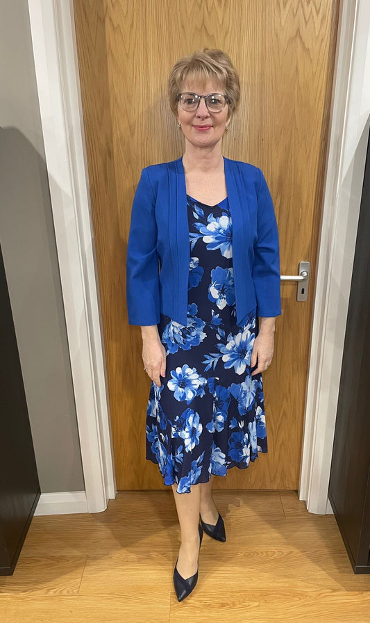 Glitz Royal/Navy Floral Two Piece