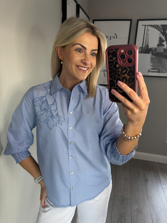 Freequent Blue/White Shirt