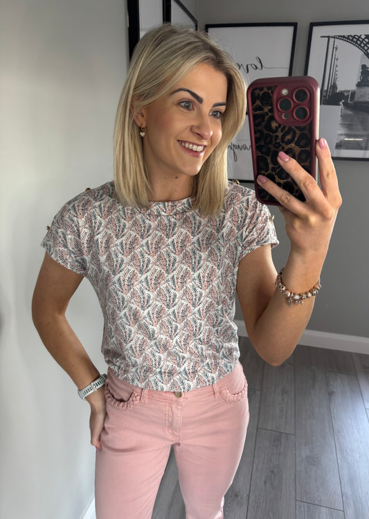 Dusty Pink Print Tee