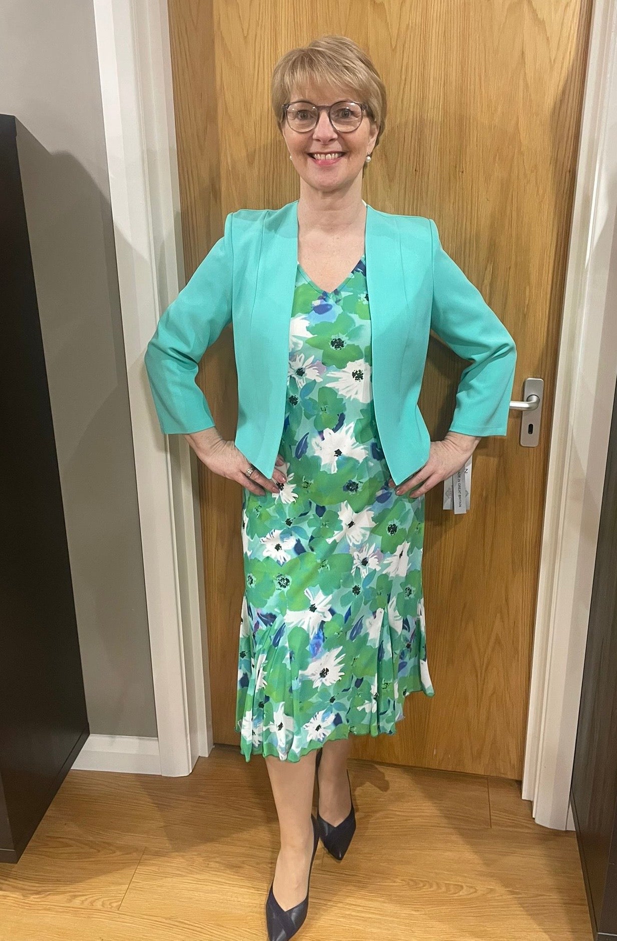 Glitz Mint/Green Floral Two Piece