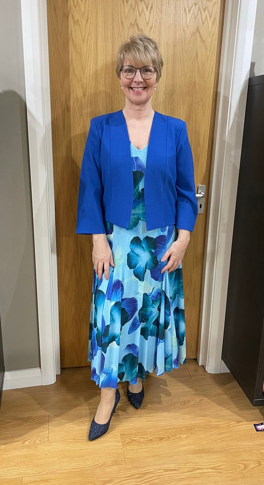 Glitz Royal Multi Floral Two Piece