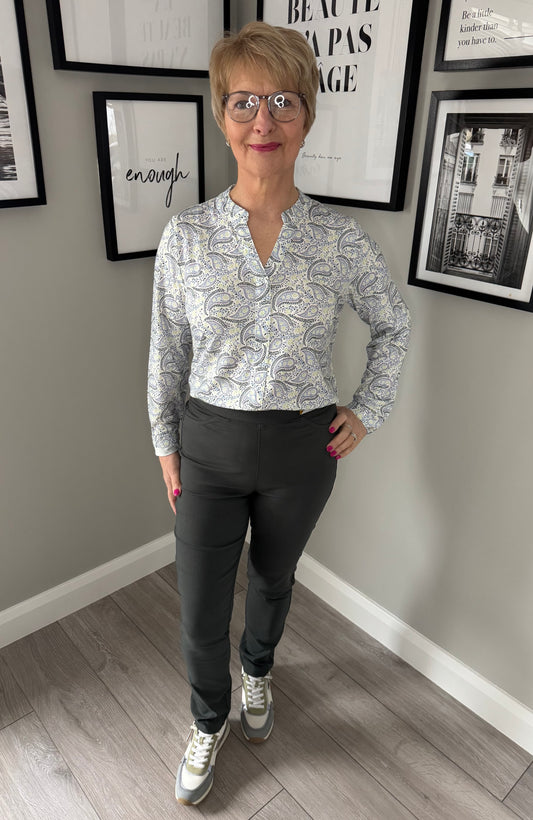 Classic Khaki Bengaline Pull On Trousers