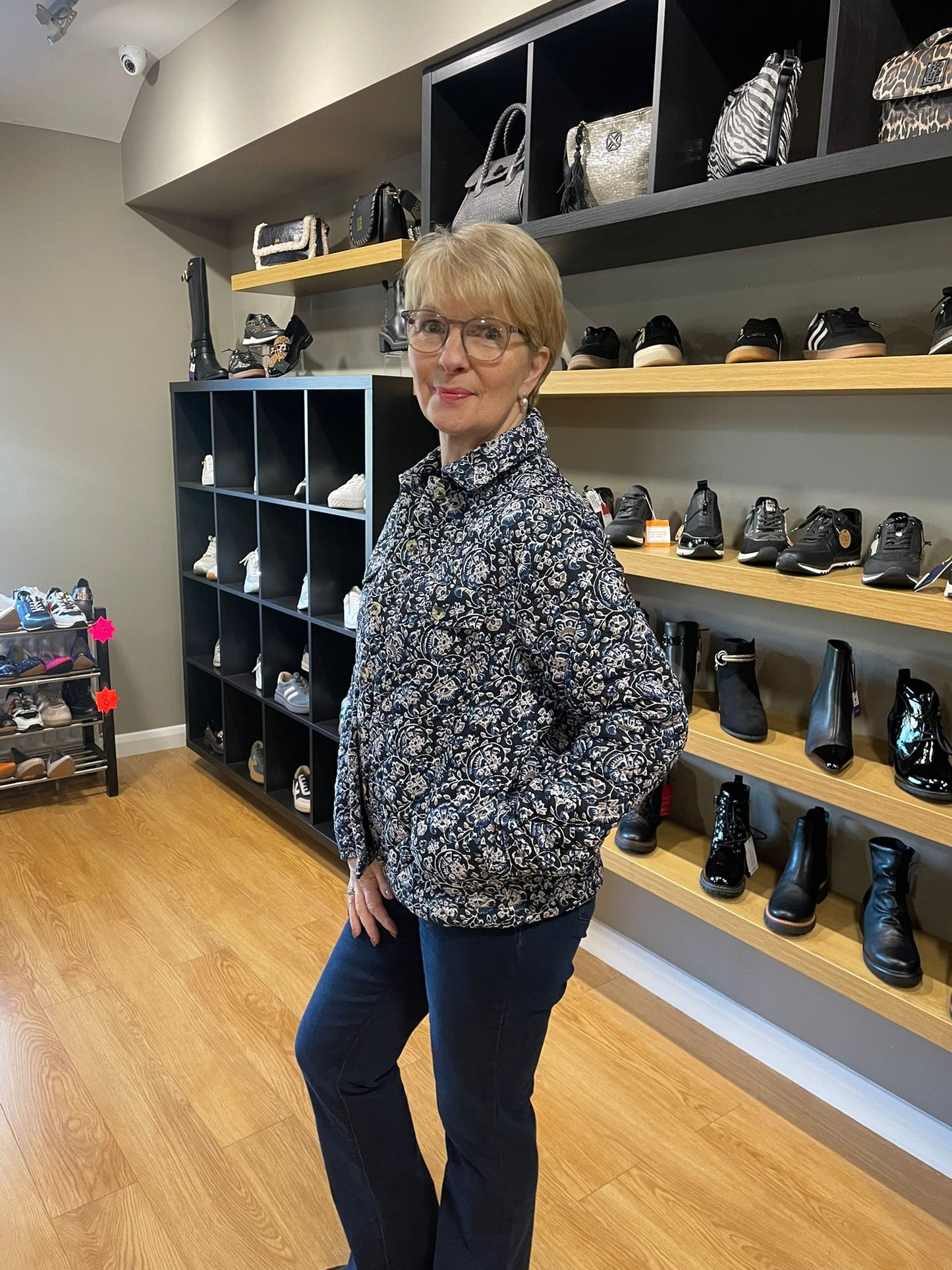 Adini Shree Navy Quilted Shacket