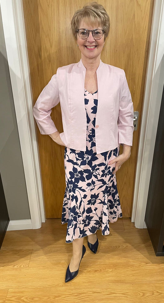 Glitz Pink/Navy Floral Two Piece