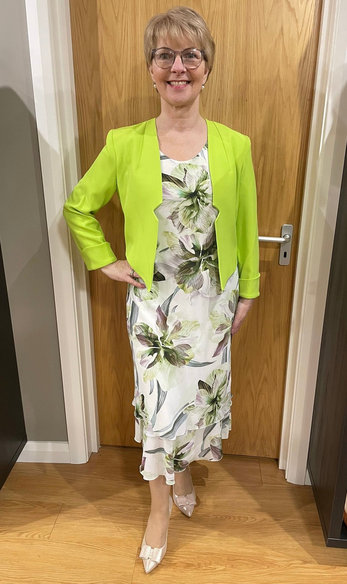 Glitz Lime/White Two Piece