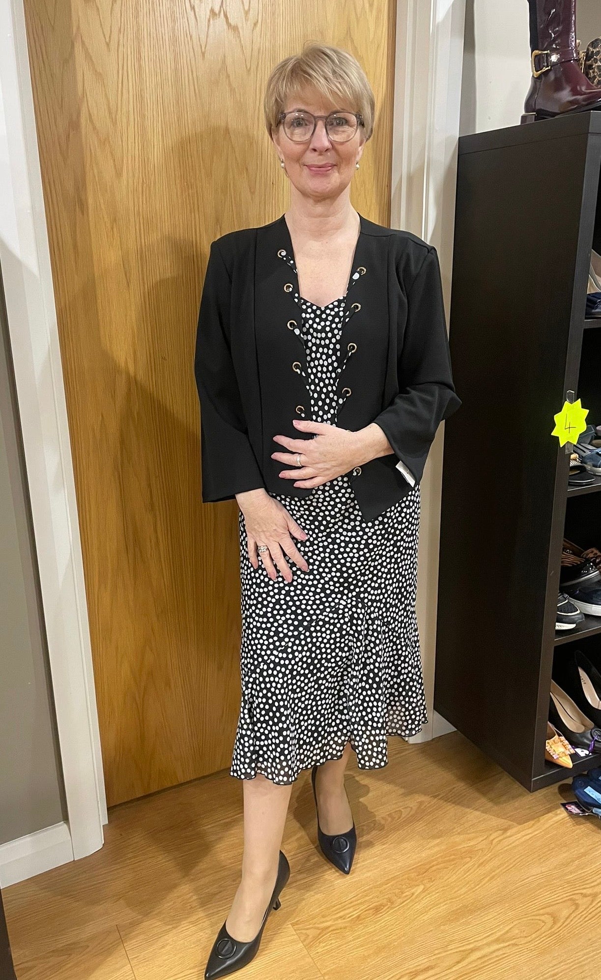 Glitz Black/White Spot Two Piece