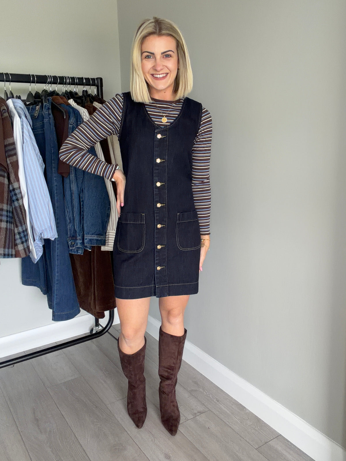 Rant & Rave Helena Dark Indigo Denim Dress