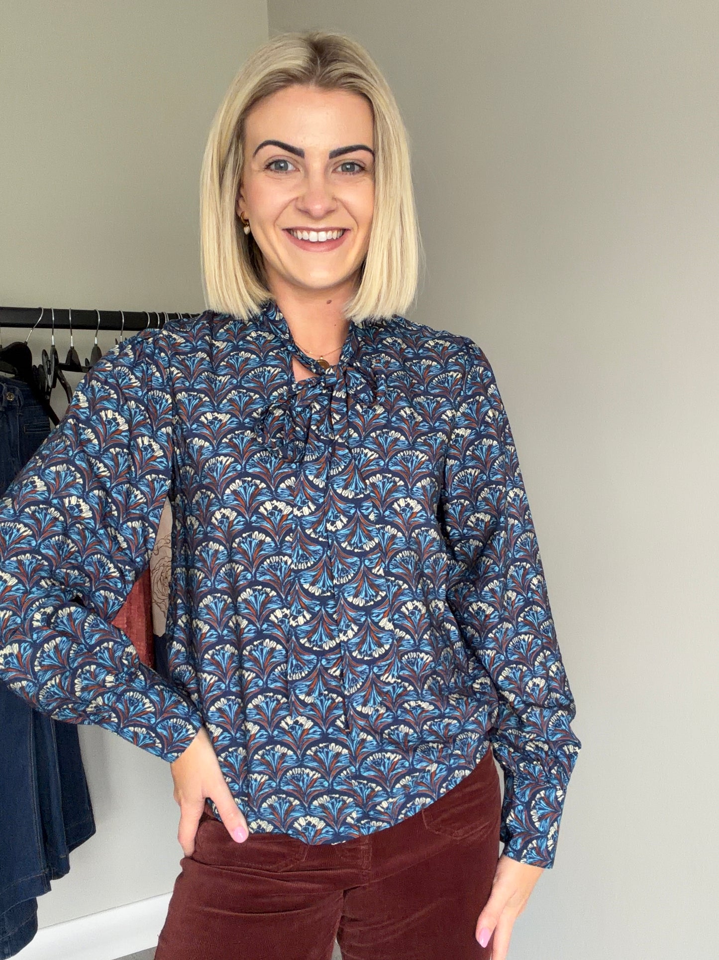 Rant & Rave Isabella Navy Reef Blouse