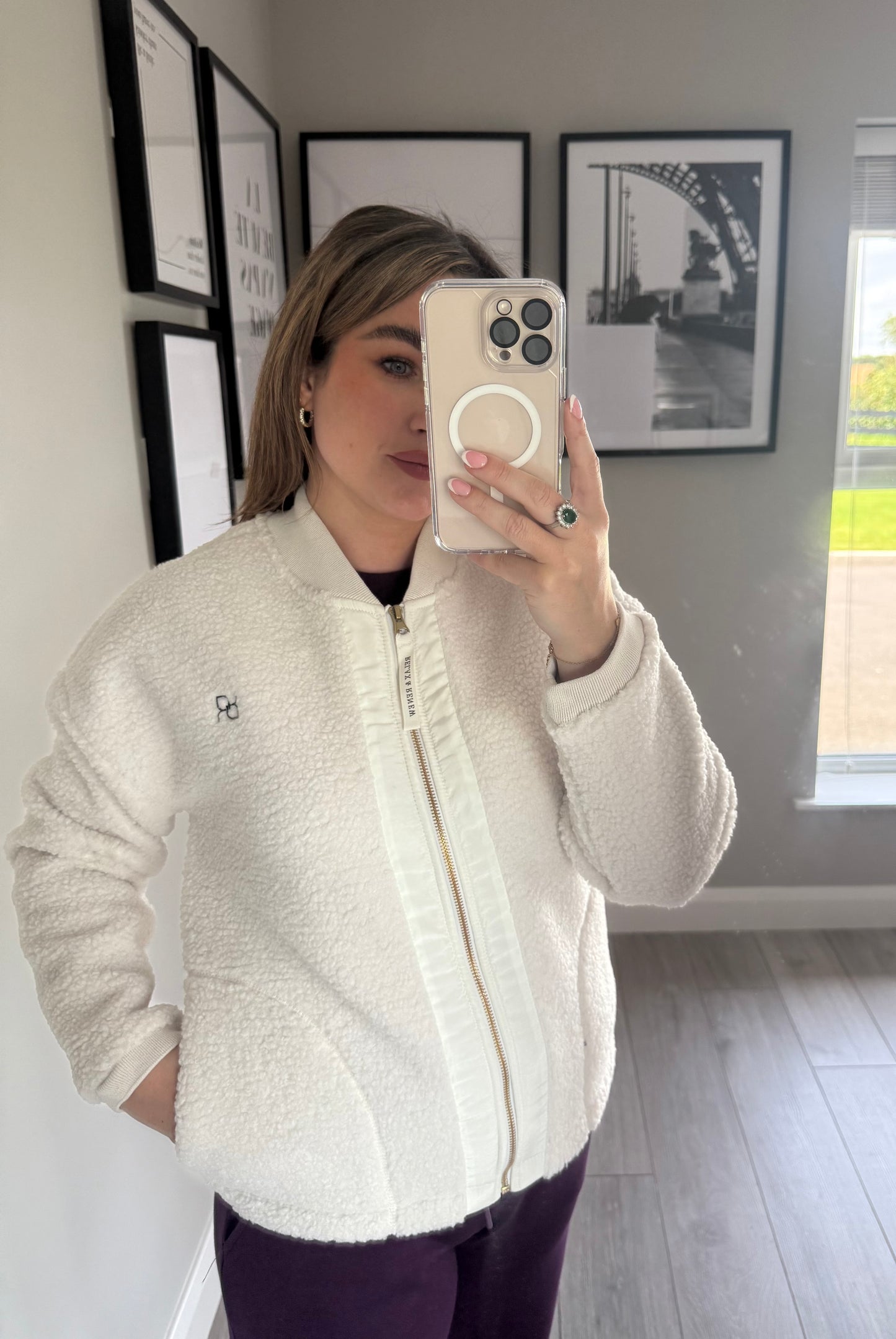 Relax & Renew Heidi Cream Borg Bomber