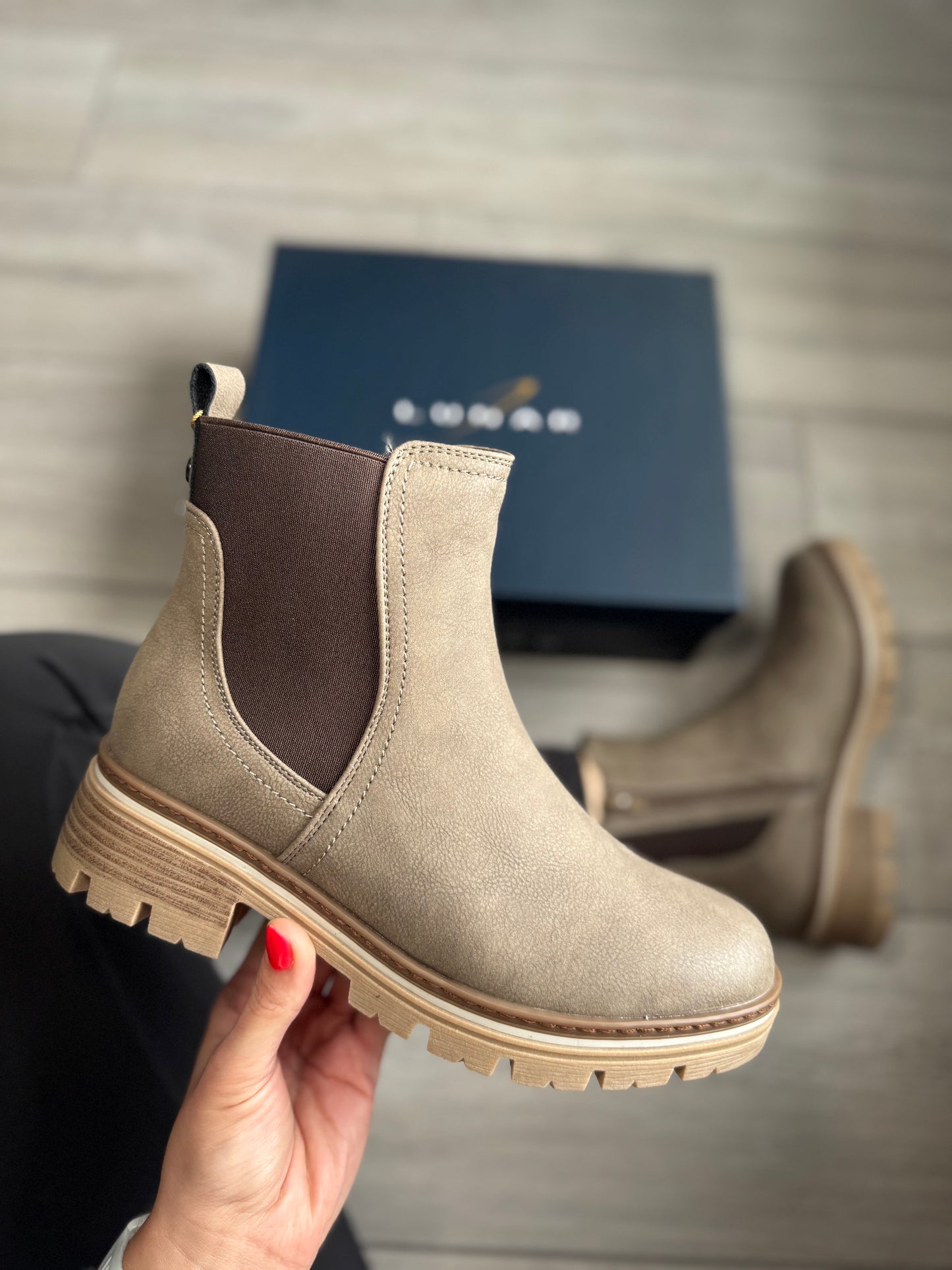 Lunar Destiny Taupe Ankle Boot