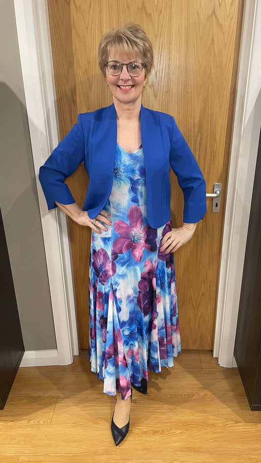 Glitz Royal/Pink Floral Two Piece