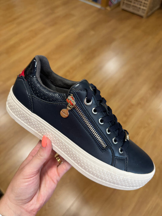 S.Oliver Navy Zip Trainer