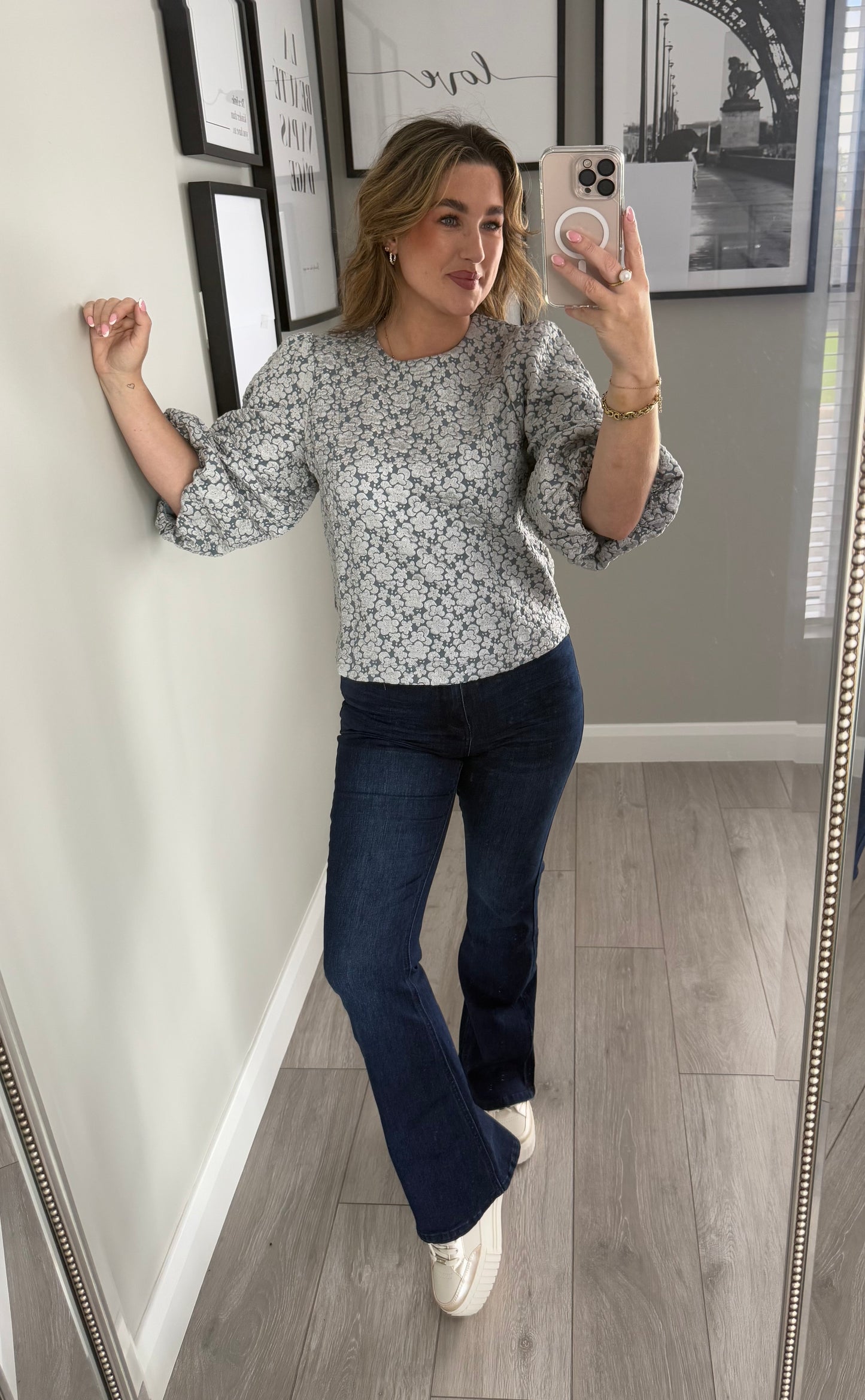Rant & Rave Quinn Ice Blue Top