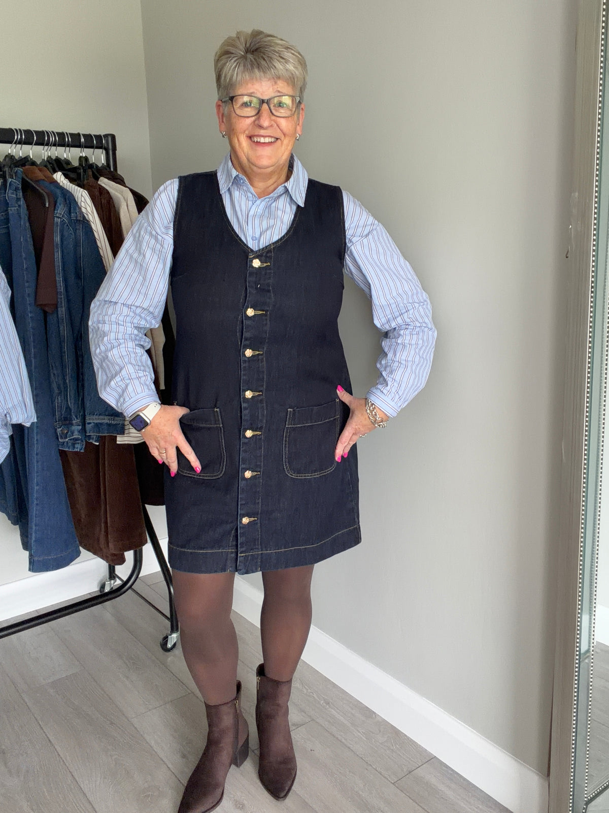 Rant & Rave Helena Dark Indigo Denim Dress