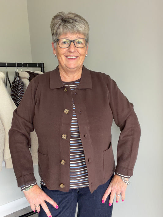B.Young BYotari Brown Cardigan