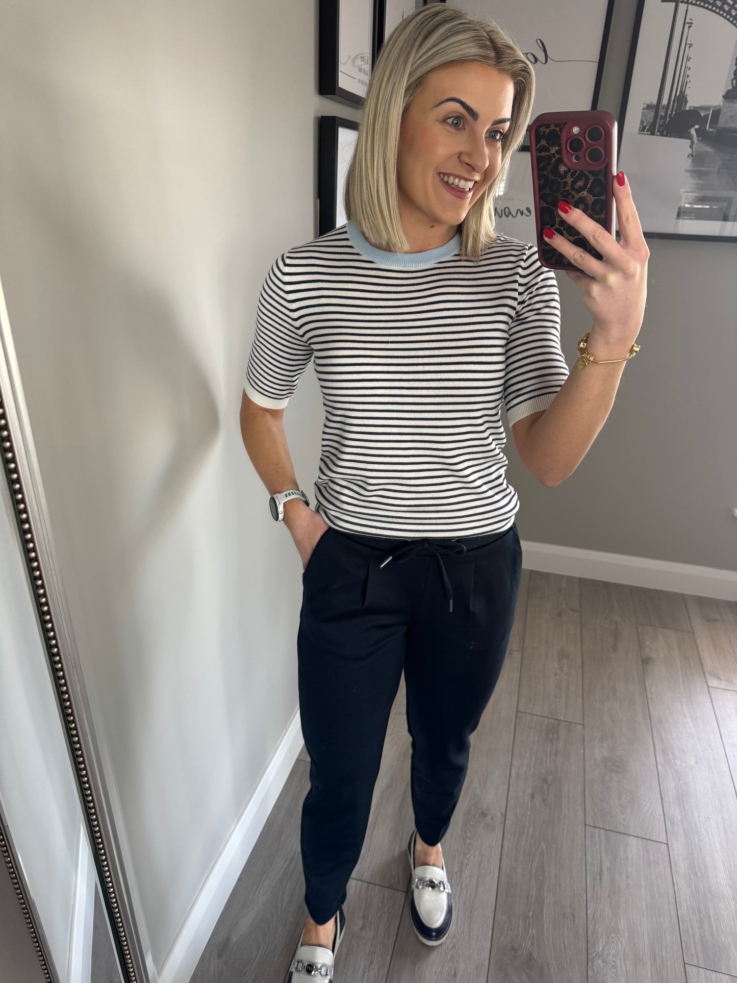 B.Young BYrizetta Navy Crop Pants