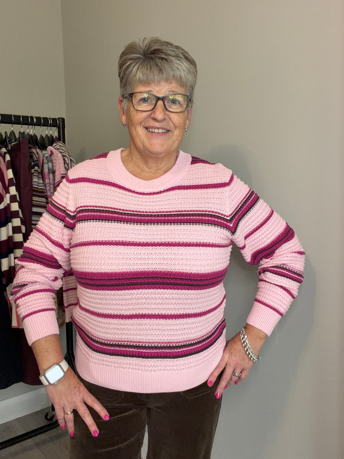 B.Young BYmagio Orchid Stripe Jumper