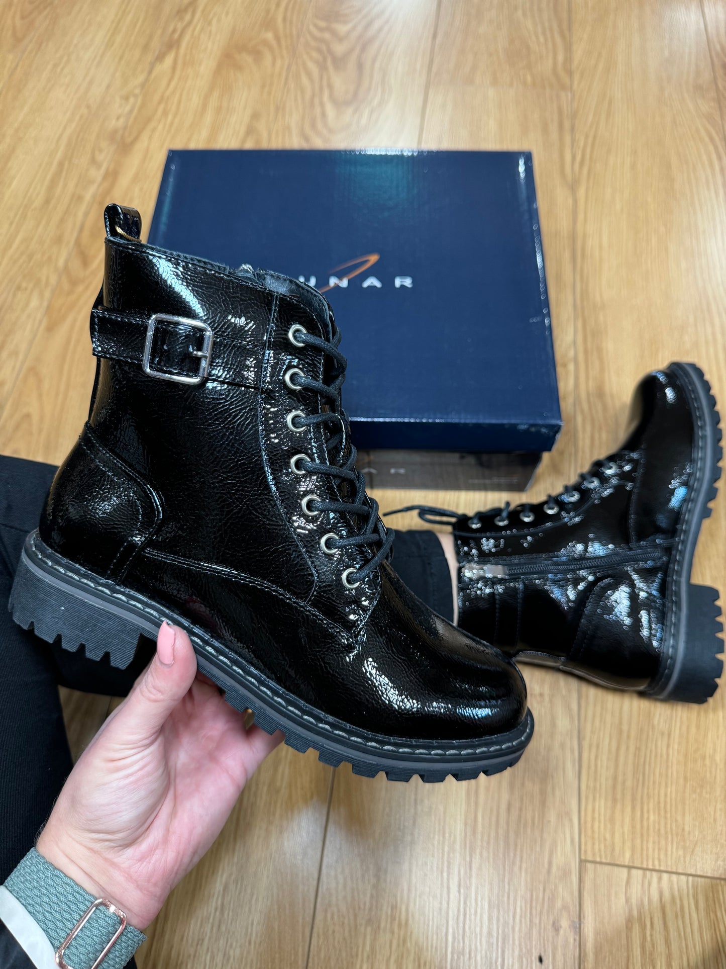 Lunar Parlour Black Patent Boot