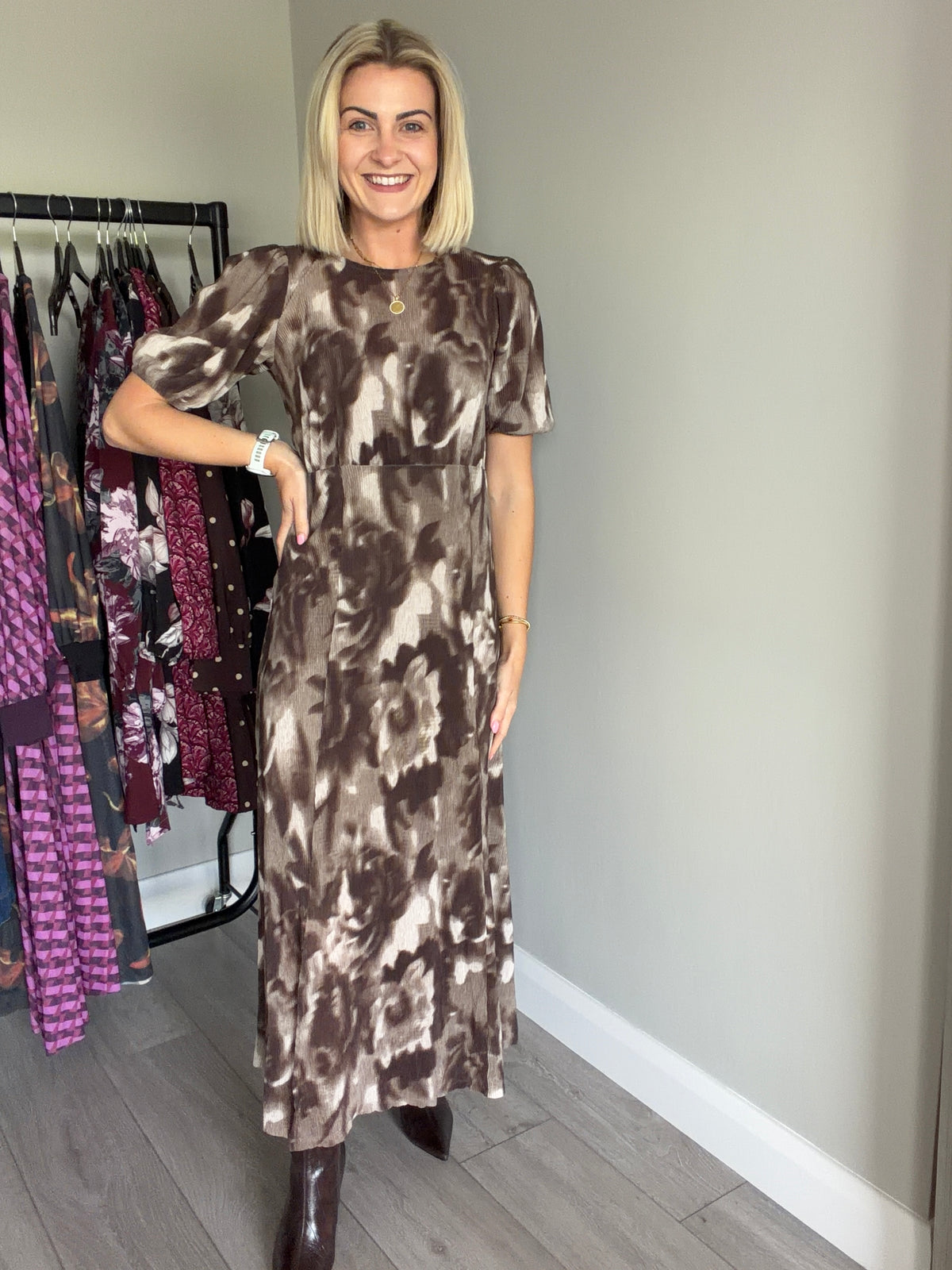 Freequent Desert Taupe/Mole Dress