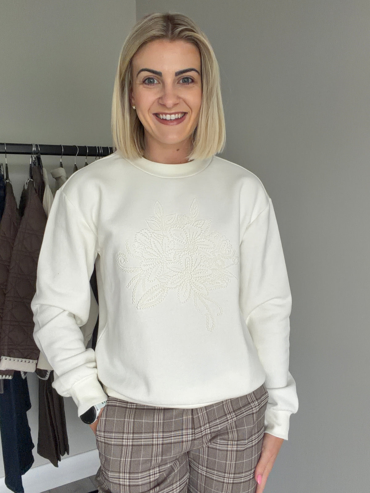 Kaffe KAdeliva Cream Sweatshirt