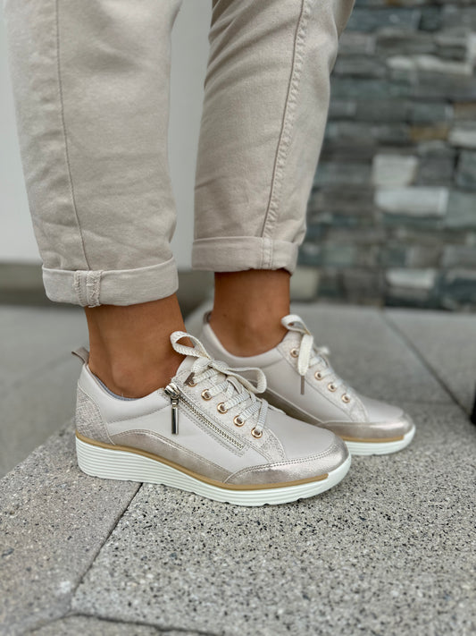 Lunar Kiley Beige Trainer