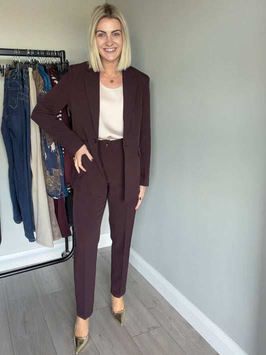 Rant & Rave Valerie Aubergine Slim Trouser