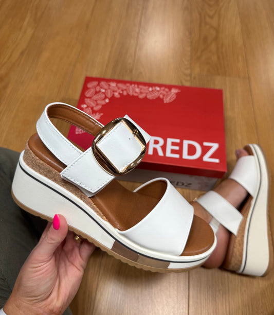 Redz White Wedge Sandal