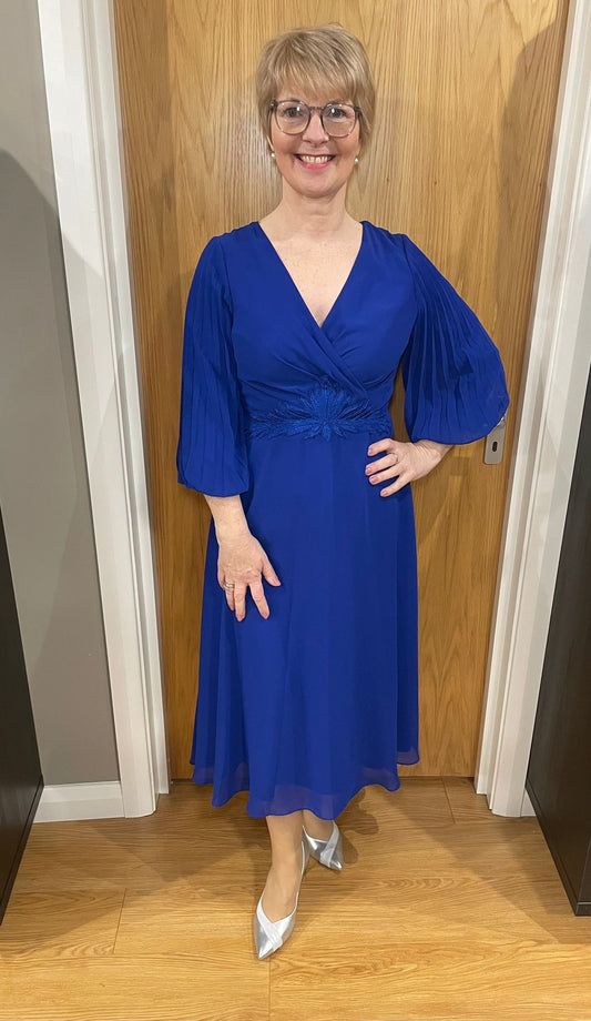 Lizabella Royal Pleat Chiffon Dress