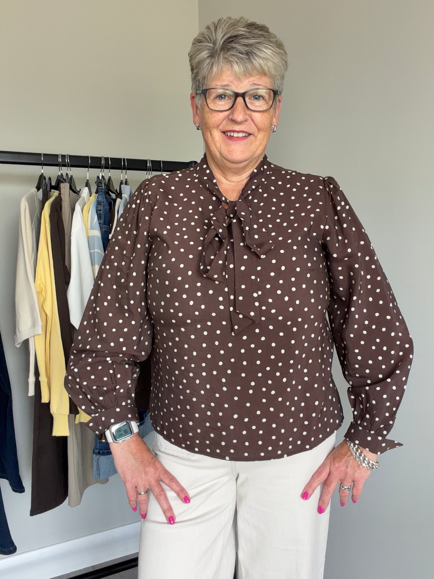 Kaffe KAdotte Coffee Bean Blouse