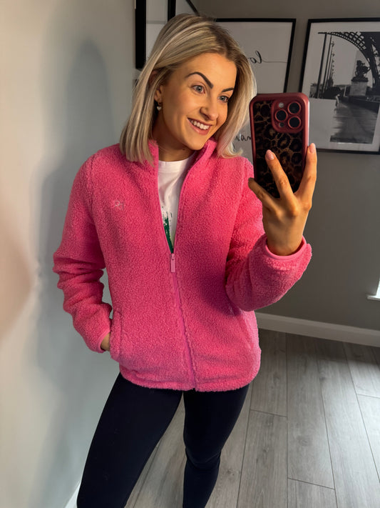 Relax & Renew Gloria Pink Borg Zip Fleece