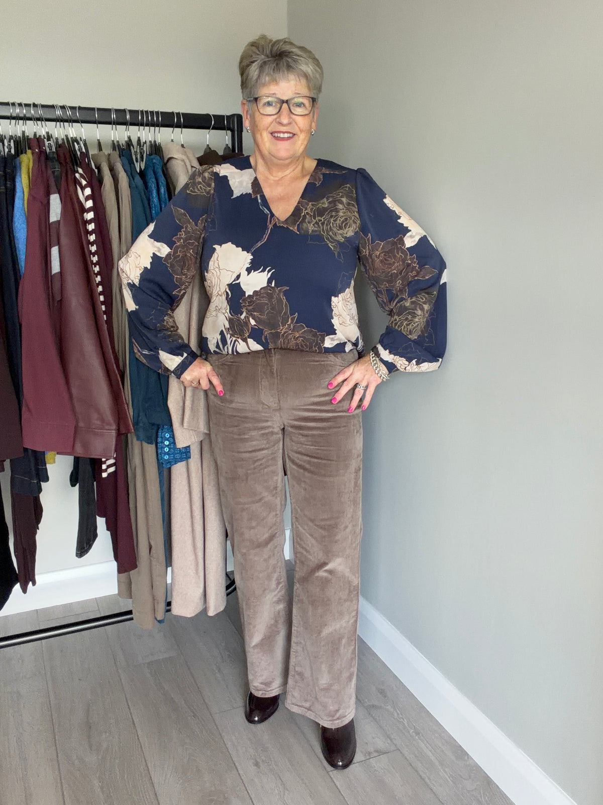 Rant & Rave Emily Taupe Wide Leg Cord