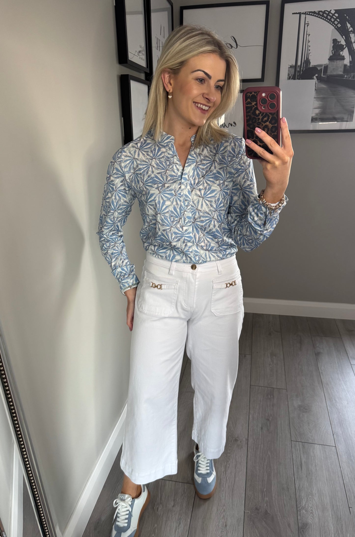 White Wide Leg Crops
